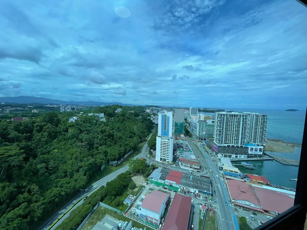 Jq2 2Bdrm In Town On High Floor With Stunning View Of Kk Apartman Kota Kinabalu 0*,  Malajzia